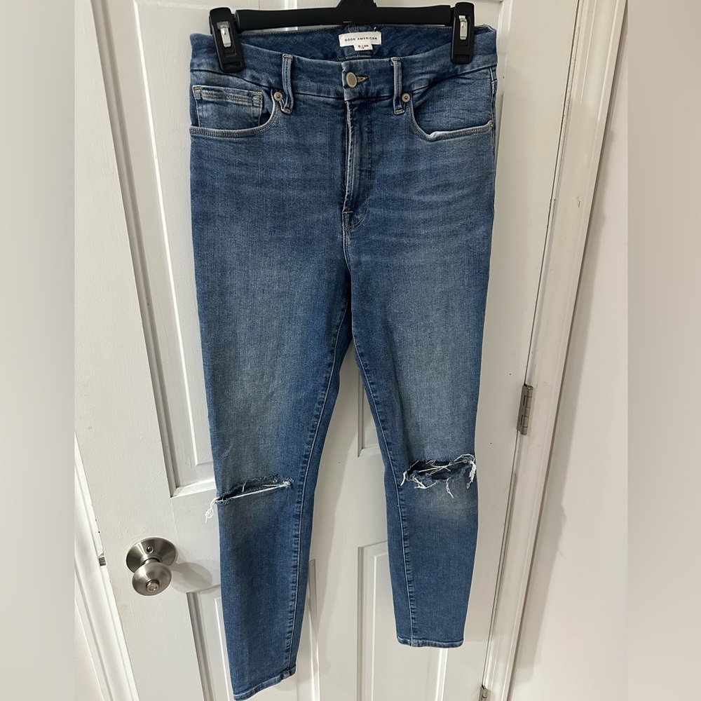 Good American Ripped Skinny Jeans